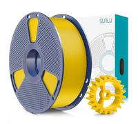 SUNLU PLA+2.0 Filamento, Mejora del Filamento PLA Plus para impresoras 3D, Filamento de impresión 3d PLA+, Carrete de 1KG, Amarillo Intenso