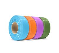 SUNLU PLA Matt Filament Refill 1,75 mm 4 kg, filamento de impresora 3D PLA paquete, sin bobina mate PLA Recarga para bobinas reutilizables, compatible con filamento Bambu Lab, verde oliva/azul claro
