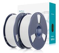 SUNLU PLA Plus Filamento 1.75mm 2KG, PLA + Filamento para Impresoras 3D, Filament PL para Impresión 3D Más Duro y Resistente, Precisión Dimensional +/- 0.02mm(Blanco+Blanco)