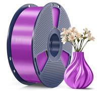 SUNLU PLA+ Silk Filament, Filamento 3D de Seda Metálica Brillante de 1,75 mm, Filamento de impresora 3D PLA PLUS de alta resistencia, Carrete de 1KG, Morado