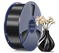 SUNLU PLA+ Silk Filament, Filamento 3D de Seda Metálica Brillante de 1,75 mm, Filamento de impresora 3D PLA PLUS de alta resistencia, Carrete de 1KG, Negro