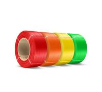 SUNLU Recambio de filamento PLA+ de 500G, 1,75mm, paquete de filamento para impresora 3D PLA Plus, filamento sin bobina PLA recambio para bobinas reutilizables compatible con impresora Bambu Lab, Rojo