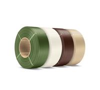 SUNLU Recarga de filamento PL 1,75 mm - 4 kg - PLA Plus - Para impresora 3D - Recarga PLA sin bobina - Compatible con bobinas reutilizables - Compatible con Bambu Lab - Blanco hueso / roble