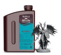 SUNLU Resina 3D para impresora 3D ABS de 2 kg, mayor resistencia y dureza ABS como resina, alta precisión y baja contracción 405 nm resina de curado UV para impresora 3D de resina, gris oscuro 2000 g