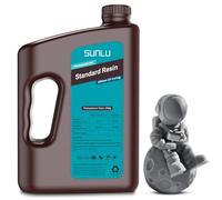 SUNLU Resina de 3 kg para impresora 3D, resina 3D estándar de secado rápido para la mayoría de impresoras 3D de resina, 395-405 nm, resina fotopolímero líquida de impresión 3D, baja