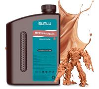 SUNLU Resina de impresión 3D 10K cera roja, resina de impresión 3D ultra detallada, resina fotopolímero UV 405nm, superprecisión, mejor liquidez y dureza, se adapta a la mayoría de