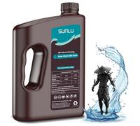 SUNLU Resina Lavable con Agua ABS de Impresora 3D 3000G, La Mejor Combinación Resistencia ABS + Fácil Lavado con Agua, Alta Precisión para Impresiones Profesionales, 3KG Negro
