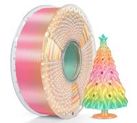 SUNLU Silk Rainbow PLA PLUS Filament, Cambio de color rápido cada 8 metros, Filamento de impresora 3D, Longitud total: 330 metros, Bobina de 1KG, Silk Rainbow(Verde Pálido-Naranja-Rosa Claro-Amarillo)