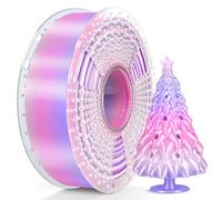SUNLU Silk Rainbow PLA PLUS Filament, Cambio de color rápido cada 8 metros, Filamento SILK PLA PLUS de impresora 3D, Longitud total: 330 metros, Bobina de 1KG, silk Rainbow(Lila-Violeta)