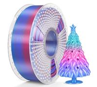 SUNLU Silk Rainbow PLA PLUS Filament, Cambio de color rápido cada 8 metros, Filamento SILK PLA PLUS de impresora 3D, Longitud total: 330 metros, Bobina de 1KG, silk Rainbow(Azul-Morado-Magenta)