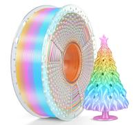 SUNLU Silk Rainbow PLA PLUS Filament, Cambio de color rápido cada 8 metros, Filamento SILK PLA PLUS de impresora 3D, Longitud total: 330 metros, Bobina de 1KG, silk Rainbow(Rosa-Amarillo-Azul-Verde)