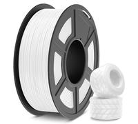 SUNLU TPU Filamento para Impresora 3D 1.75mm, 1KG TPU 95A de Alta Velocidad, Filamento 3D Flexible para Impresión Rápida, Precisión Dimensional +/- 0.03mm. (Blanco)