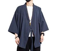 Sunma Chaqueta Haori Capa Clásico Japonés Happi Abrigo Cardigan Kimono Camisa para Hombre