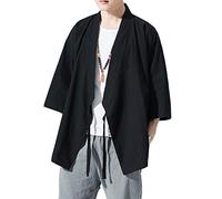 Sunma Chaqueta Haori Capa Clásico Japonés Happi Abrigo Cardigan Kimono Camisa para Hombre