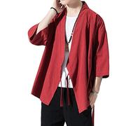 Sunma Chaqueta Haori Capa Clásico Japonés Happi Abrigo Cardigan Kimono Camisa para Hombre