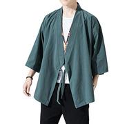 Sunma Chaqueta Haori Capa Clásico Japonés Happi Abrigo Cardigan Kimono Camisa para Hombre