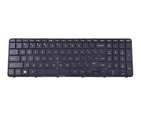 SUNMALL Mate - Teclado para portátil con marco compatible con HP Pavilio 15-f 15-g 15-r 15-e 15-f387wm 15-d035dx 15-f233wm 15-f272wm 15-f010wm 15-n290nr 15-e 15-f22222222wm 15-F222271WM US Layout