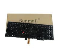 Sunmall - Repuesto de Teclado para portátil Lenovo ThinkPad Edge E531 E540 W540 W541 W550 W550S T540 T540P T550 L540 Series Fit P/N 0C45254 (retroiluminado y Puntero), Color Negro