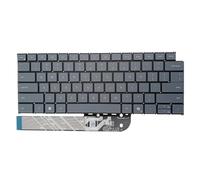 SUNMALL Teclado de repuesto compatible con Dell Inspiron 14 Plus 7440 7441, Dell Inspiron 16 Plus 7640, 7640 2 en 1, con retroiluminación (gris, con retroiluminación)