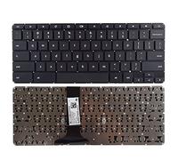 SUNMALL Teclado de repuesto compatible con HP ChromeBook 11 G2 11 G3 11 G4 EE US Layout negro sin marco