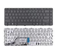 SUNMALL Teclado de repuesto compatible con HP Probook 430 G3 430 G4 440 G3 440 G4 445 G3 640 G2 645 G2 640 G3 645 G3 HSTNN-Q98C con marco negro