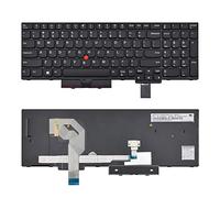 SUNMALL Teclado de repuesto compatible con IBM T570 US Lenovo IBM ThinkPad P51S P52S T570 T580 Negro con marco y Trackpoint