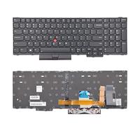 SUNMALL Teclado de repuesto compatible con Lenovo IBM ThinkPad E580 E585 E590 E595 L580 L590 T590 P52 P53 P53S P72 P73 con retroiluminación y Trackpoint
