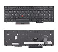 SUNMALL Teclado de repuesto con Trackpoint compatible con Lenovo IBM ThinkPad E580 E585 E590 E595 L580 L590 T590 P52 P53 P53S P72 P73 Sin retroiluminación