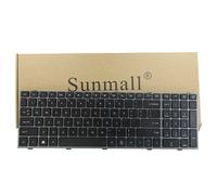 SUNMALL Teclado para laptop con marco para HP ProBook 4540s 4540 4545s Series compatible con número de pieza 702237-001 683491-001 701485-001 negro diseño de EE. UU