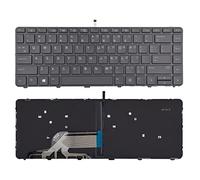 SUNMALL Teclado retroiluminado de repuesto compatible con HP Probook 430 G3 430 G4 440 G3 440 G4 445 G3 640 G2 645 G2 640 G3 645 G3 HSTNN-Q98C con marco negro