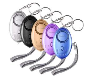 SUNMAY Alarma Personal para Mujeres, 5 Piezas, 140 dB con Luz LED