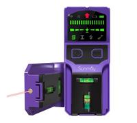 SUNMAY Detector de Pared, 7 en 1 Escáner de pared sensor de perno, Multifuncional Localizador de Línea con Pantalla LCD y advertencia de sonido, Para Detecta Madera Metal Tuberías y AC Cable