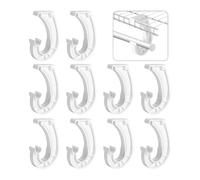 Sunmeit 10 Piezas de Soporte para Barra de Armario Colgante, Soporte para Barra de Estante de Armario, Soportes de Armario en Forma de J para Colgar Ropa, Almacenamiento de Gabinetes