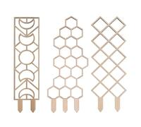 Sunmeit 3 soportes de madera para trepar plantas de panal, soporte fijo para plantas trepadoras
