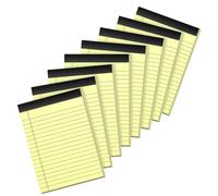 Sunmeit 8 blocs de notas de 8.5 x 11 pulgadas, blocs de notas de rayas anchas, blocs de papel amarillo para la escuela, la oficina