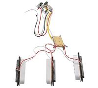 Sunmeit Arnés de cableado precableado para guitarra eléctrica, interruptor de 5 vías, pastilla SSS para guitarra eléctrica, color blanco