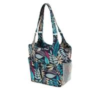 Sunmeit Bolsa para herramientas de tejer capacidad bolsa de almacenamiento portátil agujas de tejer aguja de tejer bolsa de hilo portátil transparente visible Oxford S