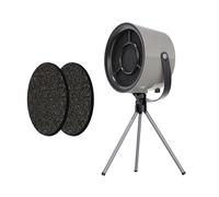 Sunmeit Campana Extractora PortáTil para Cocina, Extractor de Aire, Campana Extractora de Sobremesa para Cocinar con 3 Velocidades para Barbacoa de Interior, Olla Caliente, Gris y Negro