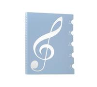 Sunmeit Carpeta de partituras, 60 páginas, soporte para partituras, se adapta a tamaño carta A4, carpeta de coro grabable y desmontable, color azul
