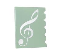 Sunmeit Carpeta de partituras, 60 páginas, soporte para partituras, se adapta a tamaño carta A4, carpeta de coro grabable y desmontable, color verde