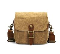 Sunmeit Lienzo SLR Cámara Bolsa Mini Solo Bolsas de Mensajero Impermeable Resistente Al Desgaste Hombro Fotografía Mochilas Caqui