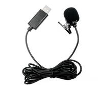 Sunmeit Micrófono de Solapa USB Lavalier con Cable Omnidireccional, Micrófono con Clip, Manos, Plug & Play para Computadora, PC, Portátil, 2 M