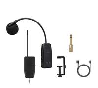 Sunmeit Micrófono inalámbrico para violín, instrumento musical, micrófono para escenario, receptor de audio y transmisor, clip corto