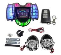 Sunmeit Motocicleta Altavoces EstéReo InaláMbrico Bluetooth Reproductor de MP3 Impermeable FM Audio para Motor Scooter Bicicleta ATV UTV