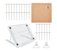 Sunmeit Panel de Macrame de 7x7 Pulgadas y Soporte Ajustable de Metal, Panel de Proyecto de Macrame de de Doble Cara para Cable