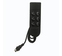 Sunmeit Piezas de silla reclinable eléctrica, interruptor de motor reclinable eléctrico, controlador de mano de 6 botones para sofá eléctrico