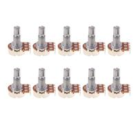 Sunmeit Potenciómetro con ranura pequeña A500K para guitarra eléctrica, efecto bajo, volumen de tono de amplificador, 18 mm