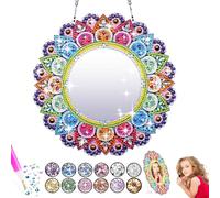 Sunmike Diamond Painting Niños, Regalo Niñas 6 7 8 9 10 Años Crafting Niñas 8 10 Años Pintura por Números 7-9 Niñas Regalo Cumpleaños DIY Artesanía Conjunto Juguete Mandala Espejo para Niños Adultos