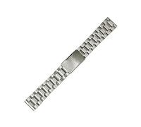 SUNMME 18 mm 20 mm 22 mm 24 mm Correa de Reloj Universal de Acero Inoxidable Correa de Reloj de Repuesto para Hombres y Mujeres Correa de Reloj de Metal sólido (Color : zilver, Size : 20mm)