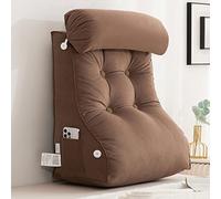 SUNMME Almohada De Lectura con Respaldo,Almohadas lumbares,Cojines Grandes Lectura,Almohadas Antireflujo Ergonómicas,cojín con Forma de cuña para Cama/Sofá/Suelo